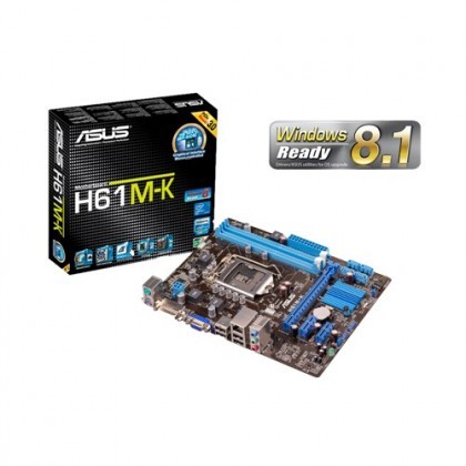 Asus H61M-K DDR3 3rd Gen.LGA1155 Socket Mainboard (VGA)